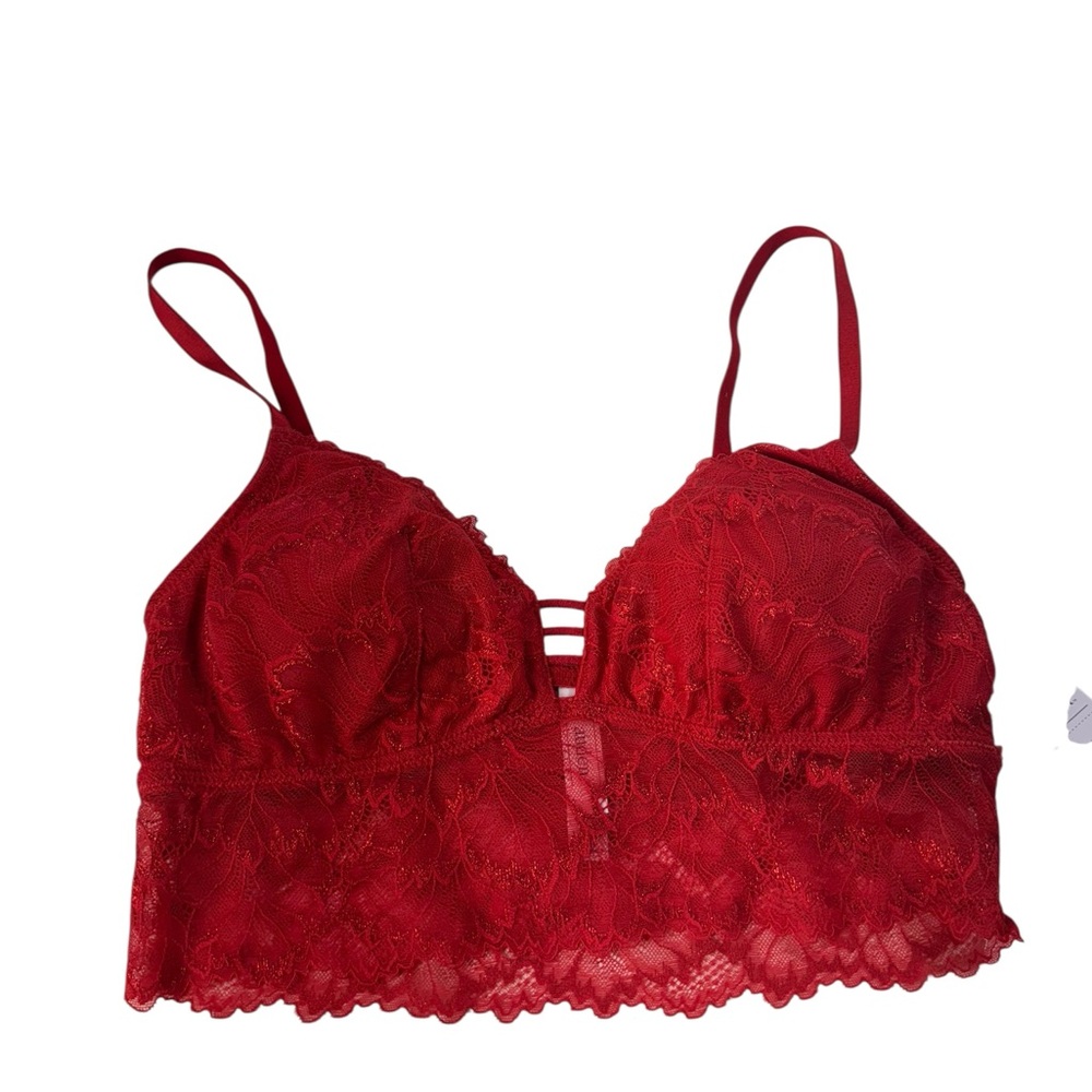 Elegant Red Lace Bralette size small